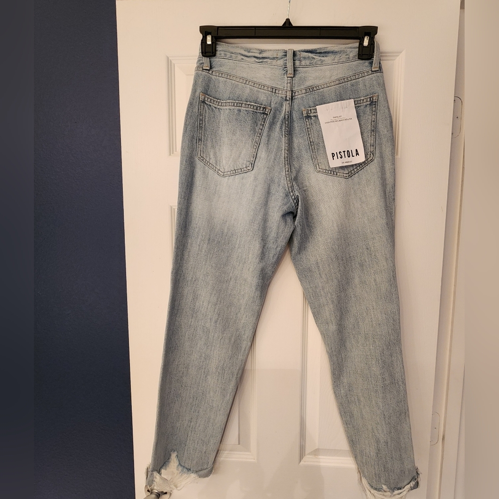 PISTOLA Presley High Rise Relaxed Roller Jeans in By My Side Size 26 - Picture 5 of 16